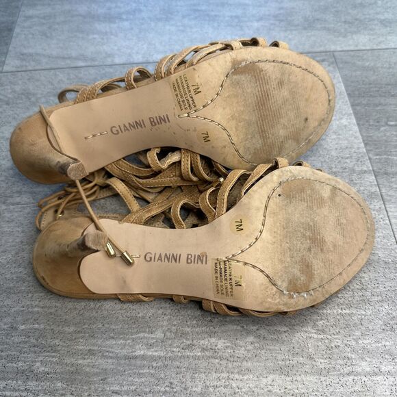 Gianna Bini Latter Lace Up Heels - Picture 4 of 4